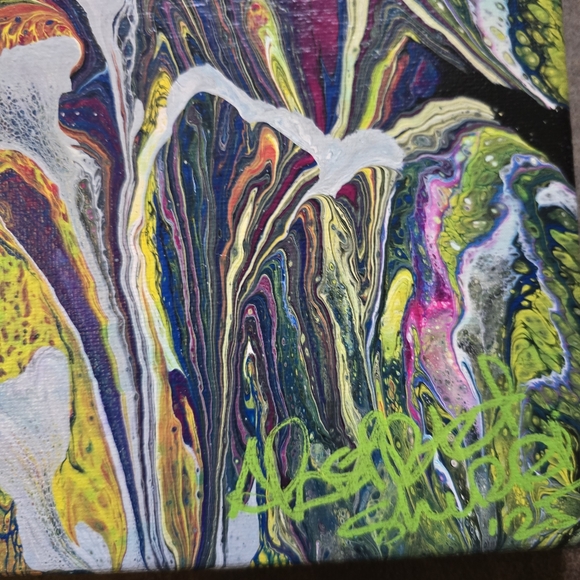 HANDCRAFTED Abstract 2pc Painting HANDMADE HANDPAINTED Wall Art Decor Artwork - Picture 17 of 17